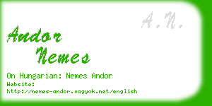 andor nemes business card